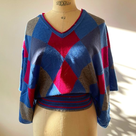 United Colors Of Benetton Sweaters - Benetton Argyle Wool Sweater